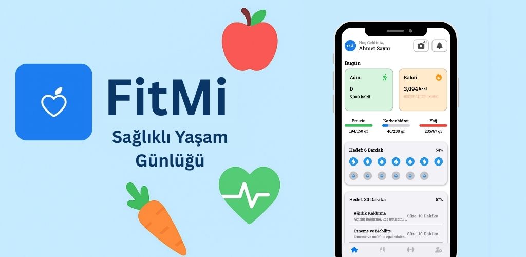 FitMi ile Sağlıklı Yaşamın Anahtarını Keşfedin: Kalori Takibi, Su Hatırlatmaları ve Daha Fazlası! | FitMi Sağlıklı Yaşam FitMi ile Sağlıklı Yaşamın Anahtarını Keşfedin: Kalori Takibi, Su Hatırlatmaları ve Daha Fazlası! - FitMi Blog Yazısı Kapak Görseli